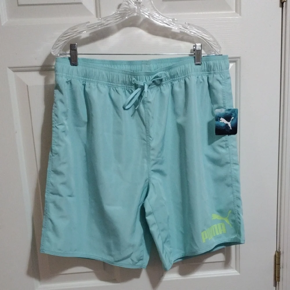 PUMA Men's Swim Trunks - Quick Dry Trunks with Mesh Compression Liner XL 🆕